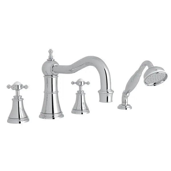 Georgian Era™ 4-Hole Deck Mount Tub Filler With Column Spout - Plumbing Market