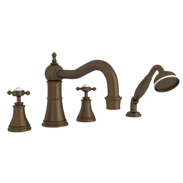 Georgian Era™ 4-Hole Deck Mount Tub Filler With Column Spout - Plumbing Market