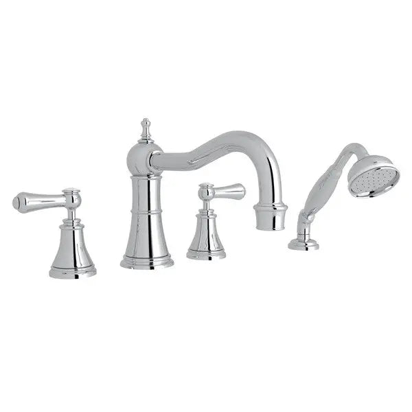 Georgian Era™ 4-Hole Deck Mount Tub Filler With Column Spout - Plumbing Market