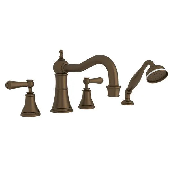 Georgian Era™ 4-Hole Deck Mount Tub Filler With Column Spout - Plumbing Market