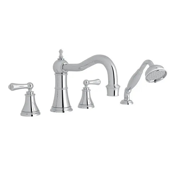 Georgian Era™ 4-Hole Deck Mount Tub Filler With Column Spout - Plumbing Market