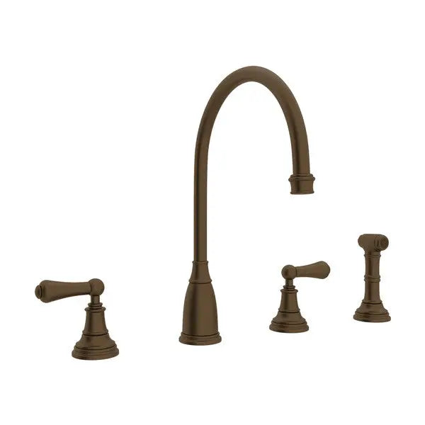 Georgian Era™ Two Handle Kitchen Faucet With Side Spray - Plumbing Market