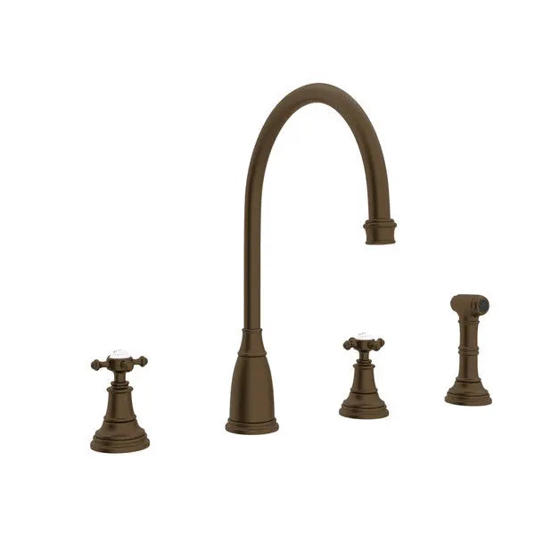 Georgian Era™ Two Handle Kitchen Faucet With Side Spray - Plumbing Market