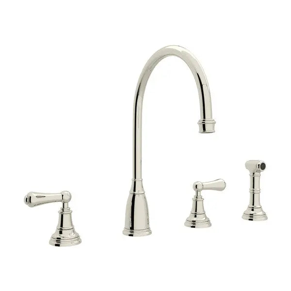 Georgian Era™ Two Handle Kitchen Faucet With Side Spray - Plumbing Market