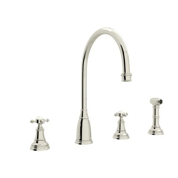 Georgian Era™ Two Handle Kitchen Faucet With Side Spray - Plumbing Market