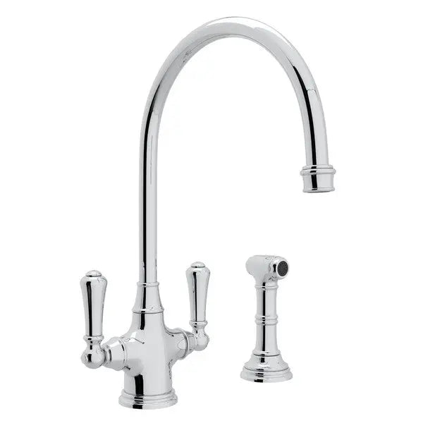 Georgian Era™ Two Handle Kitchen Faucet With Side Spray - Plumbing Market