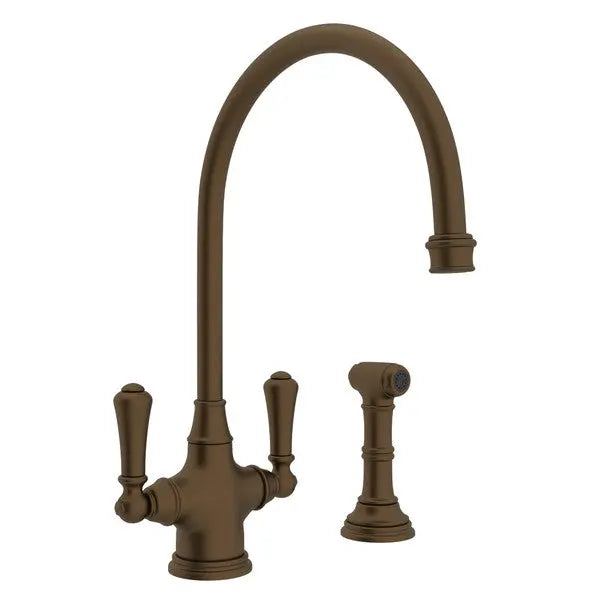 Georgian Era™ Two Handle Kitchen Faucet With Side Spray - Plumbing Market