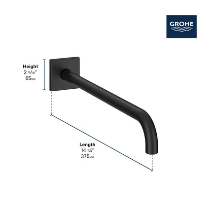 Grohe 15IN RAINSHOWER ARM/ SQUARE  Brushed Nickel 26632EN0 - Plumbing Market