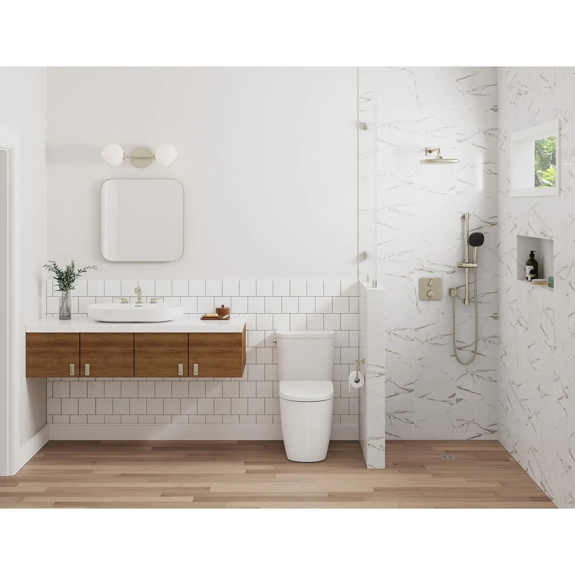 Grohe 15IN RAINSHOWER ARM/ SQUARE  Brushed Nickel 26632EN0 - Plumbing Market