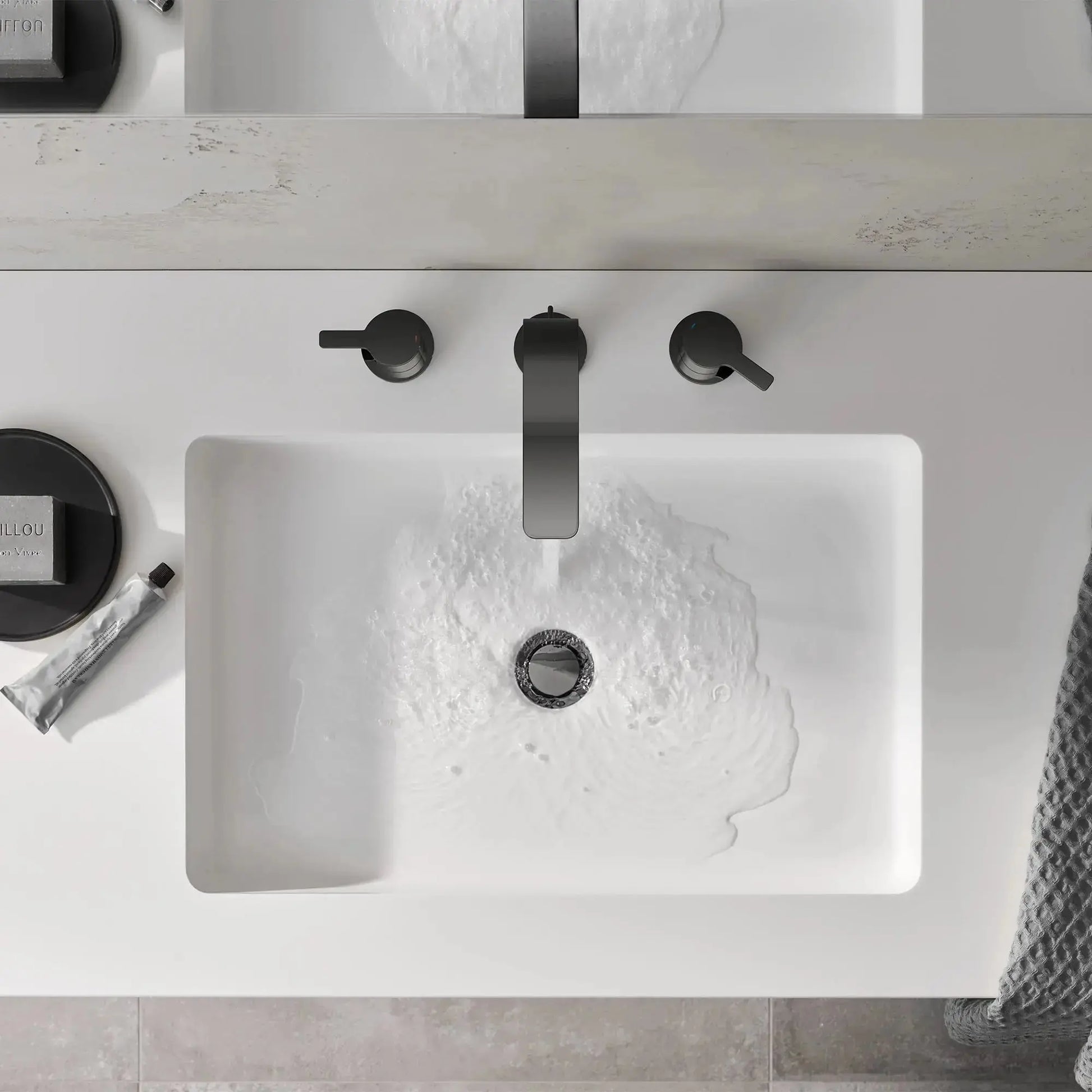 Grohe LINEARE WIDESPREAD BATHROOM FAUCET  Hard Graphite 20578A0A - Plumbing Market