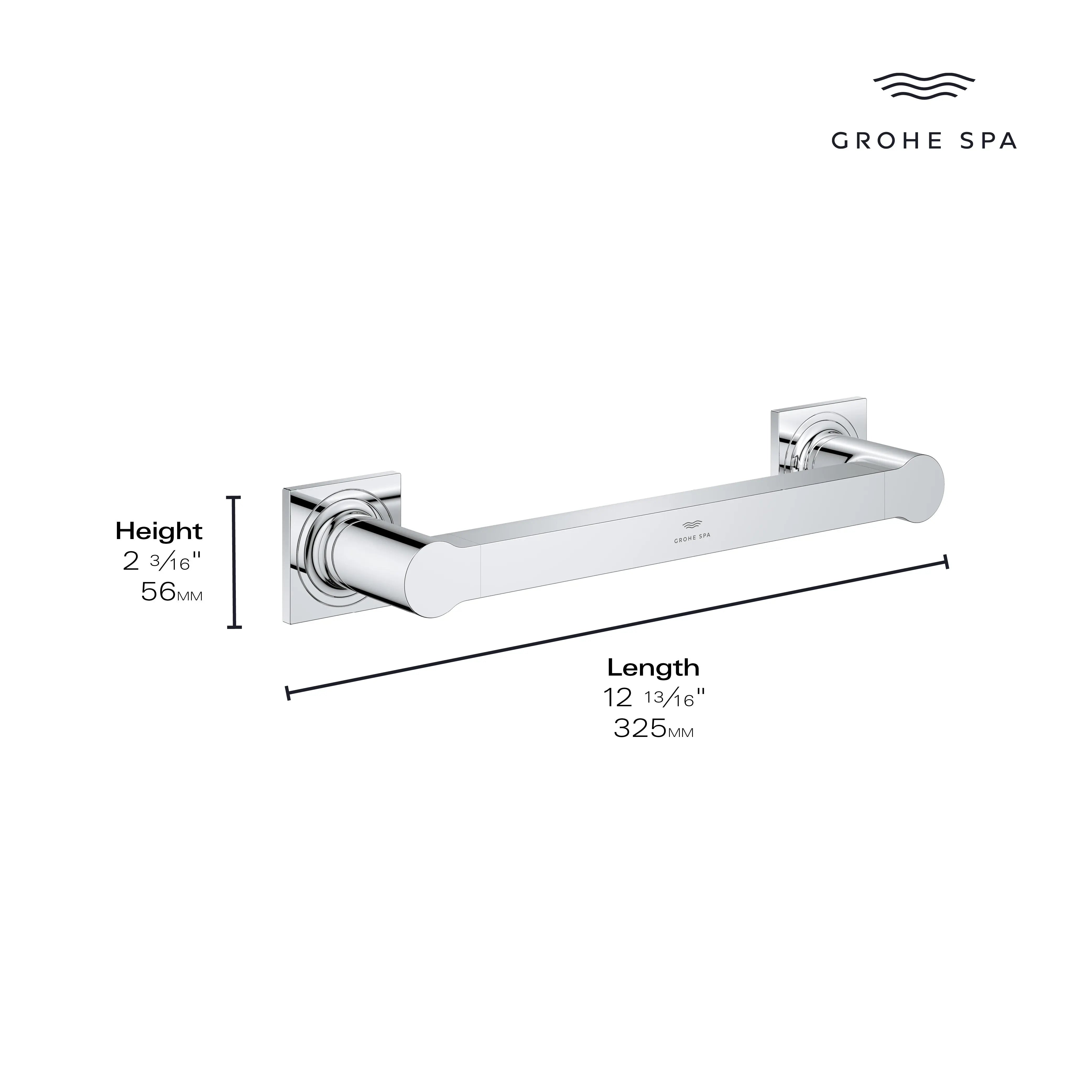 Grohe ALLURE 12IN GRAB BAR  Brushed Nickel 40955EN1 - Plumbing Market
