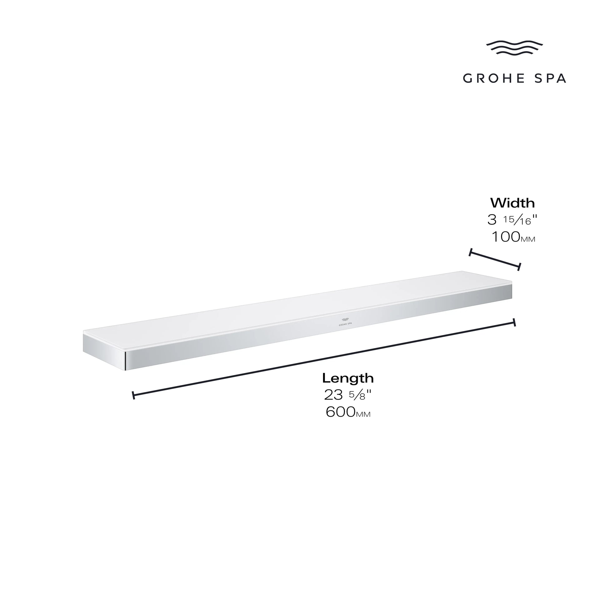 Grohe ALLURE 14 3/16IN SHELF  Brushed Nickel 40965EN1 - Plumbing Market