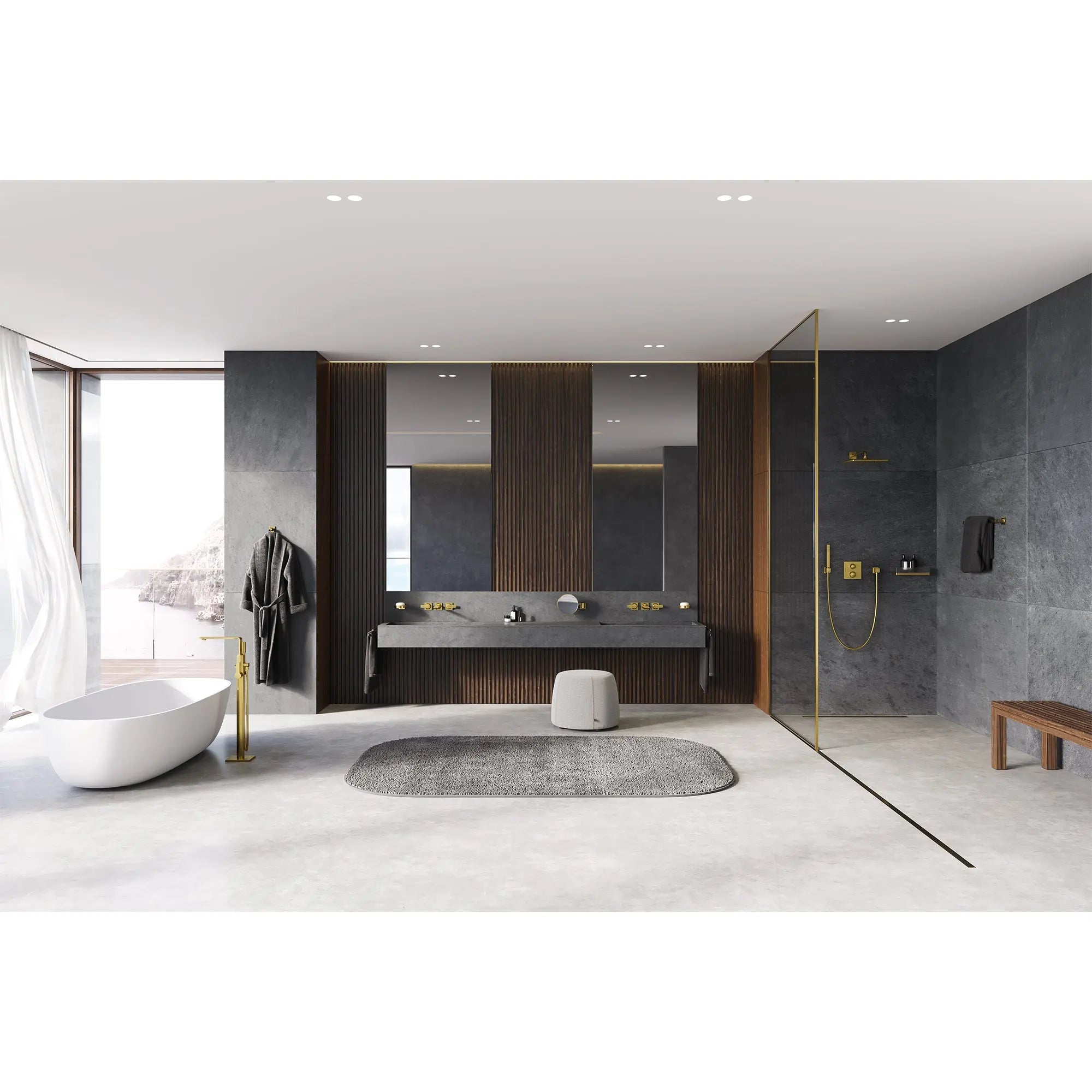 Grohe ALLURE NEW THM TRIM BATH  Brushed Cool Sunrise 29178GN1 - Plumbing Market