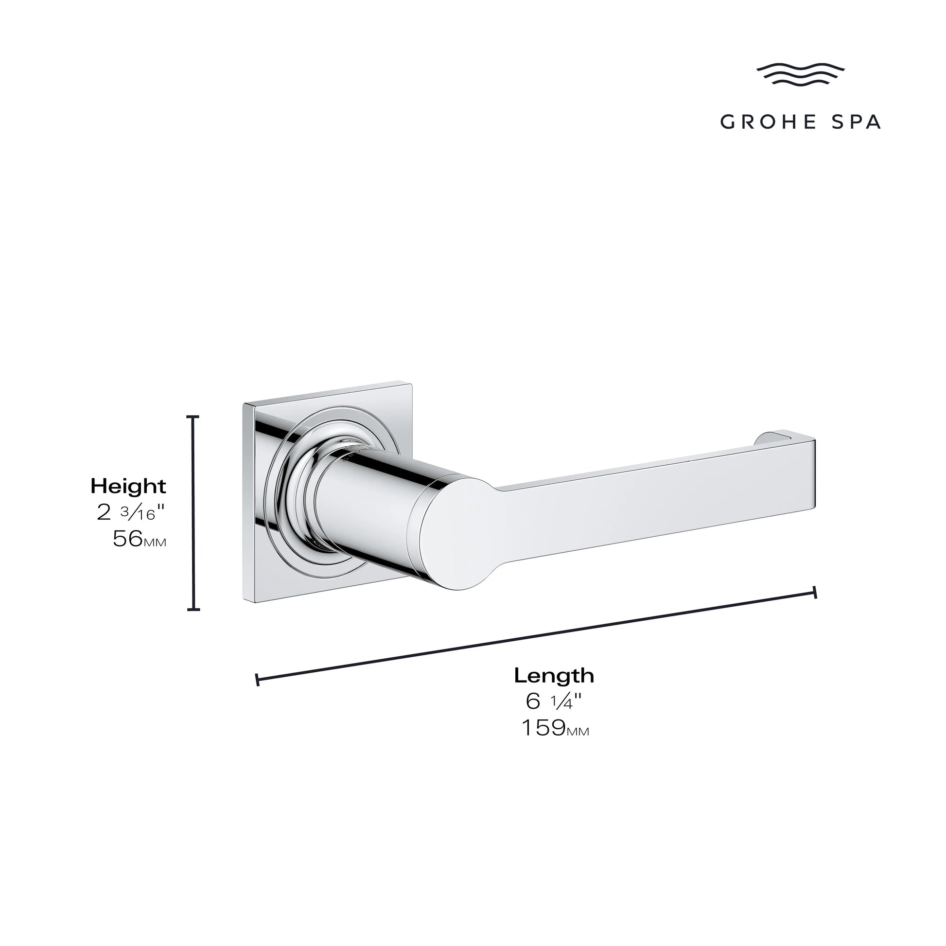 Grohe ALLURE NEW TOILET PAPER HOLDER W/O COVER  Brushed Cool Sunrise 40279GN1 - Plumbing Market