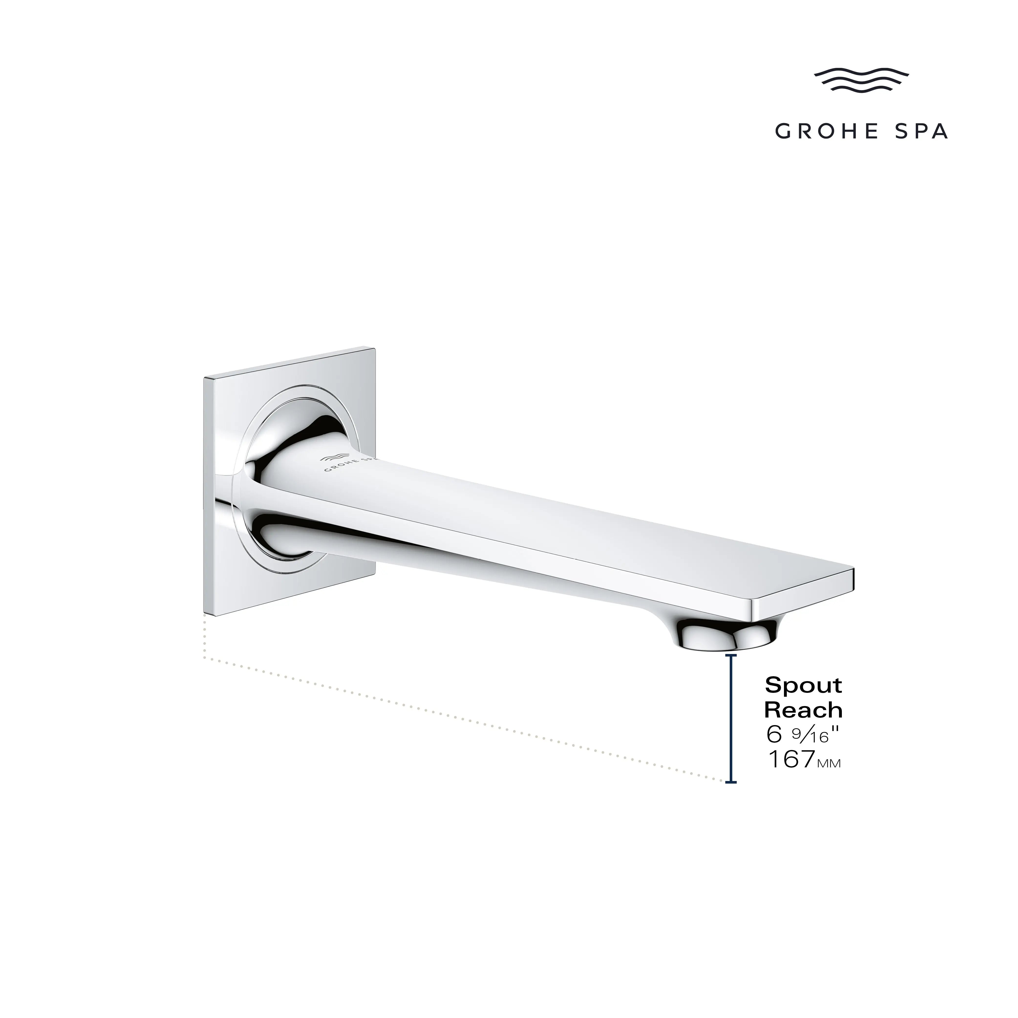 Grohe ALLURE NEW TUB SPOUT WALL MOUNT Matte Black 132652431 - Plumbing Market
