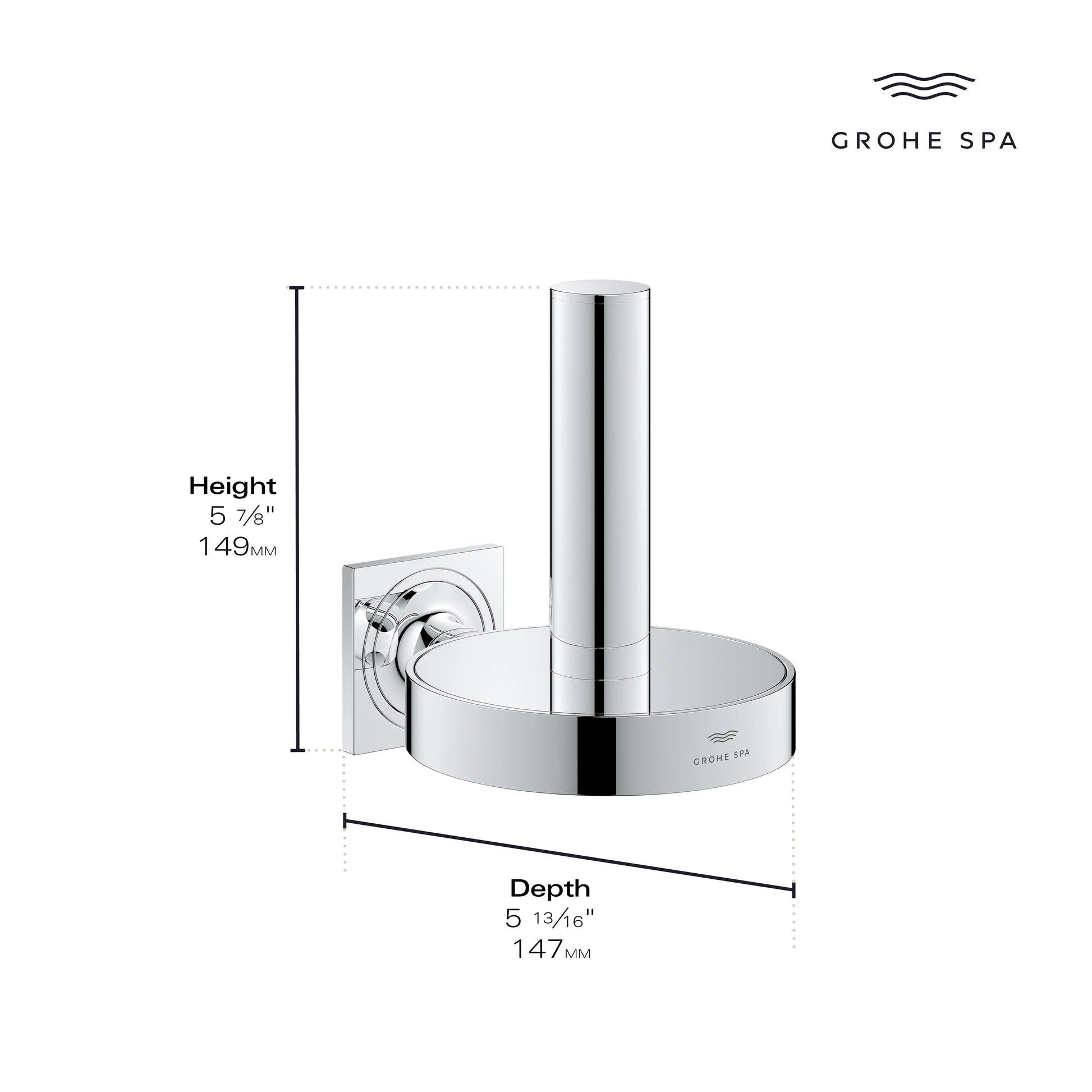 Grohe ALLURE SPARE TOILET PAPER HOLDER  Chrome 40956001 - Plumbing Market