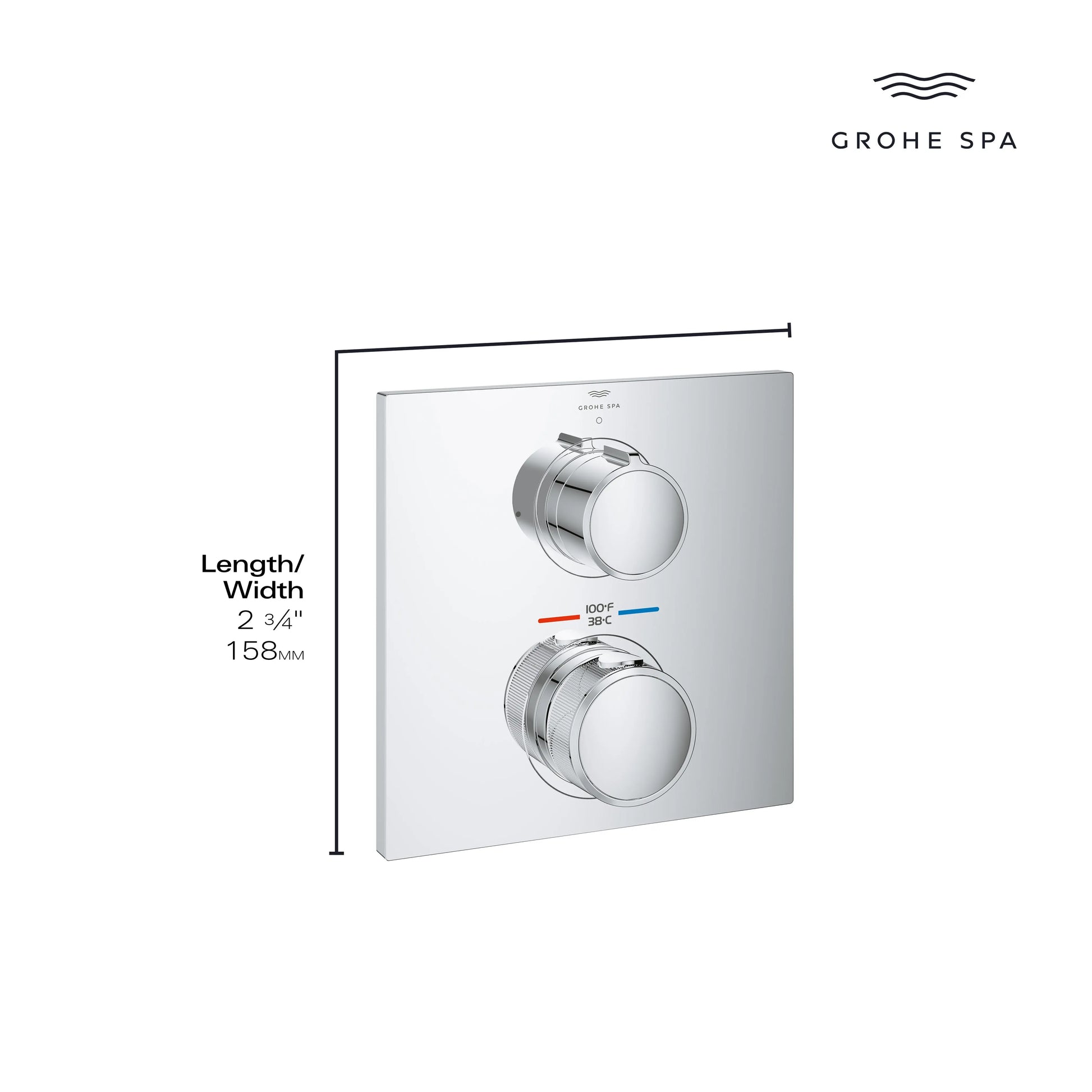 Grohe ALLURE THM SHOWER MIXER 1-WAY  Brushed Nickel 29177EN1 - Plumbing Market