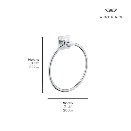Grohe ALLURE TOWEL RING  Chrome 40339001 - Plumbing Market