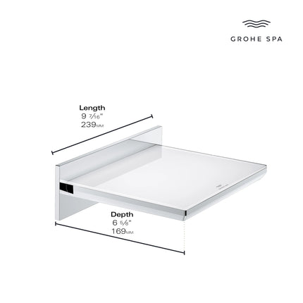 Grohe ALLURE WATERFALL SPOUT WALL-MOUNTED  Chrome 13391001 - Plumbing Market