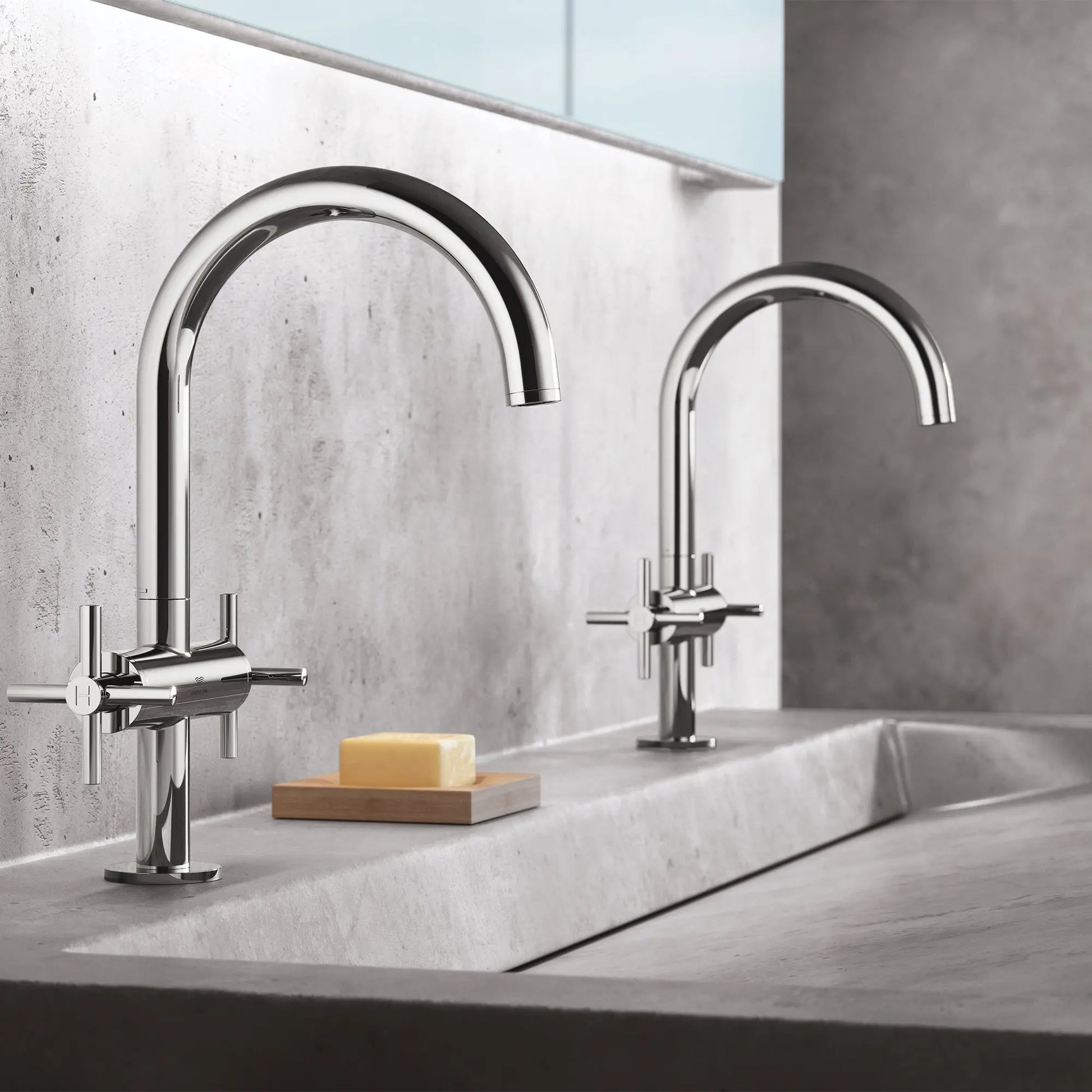 Grohe ATRIO NEW 2HDL BASIN L US  Chrome 21146000 - Plumbing Market