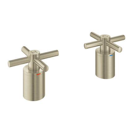 Grohe ATRIO NEW CROSS HANDLE  Brushed Nickel 14217EN0 - Plumbing Market
