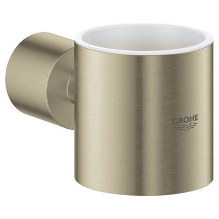 Grohe ATRIO NEW GLASS HOLDER - BRNI  Brushed Nickel 40304EN3 - Plumbing Market