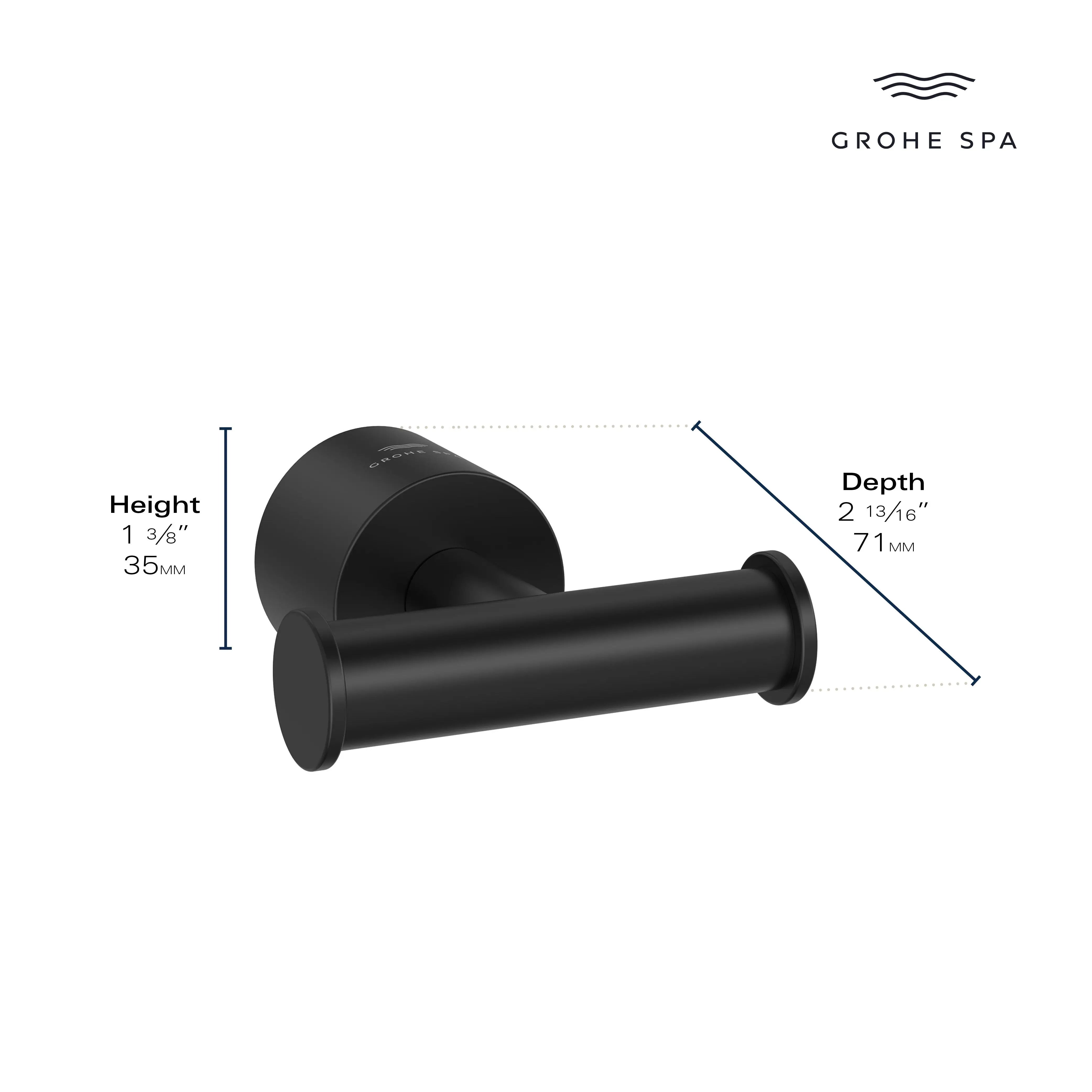 Grohe ATRIO NEW ROBE HOOK  Chrome 40890000 - Plumbing Market