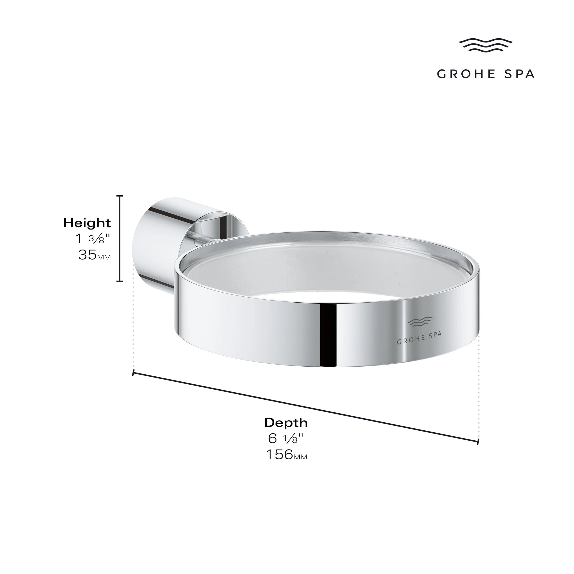 Grohe ATRIO NEW SOAP HOLDER  Chrome 40885000 - Plumbing Market