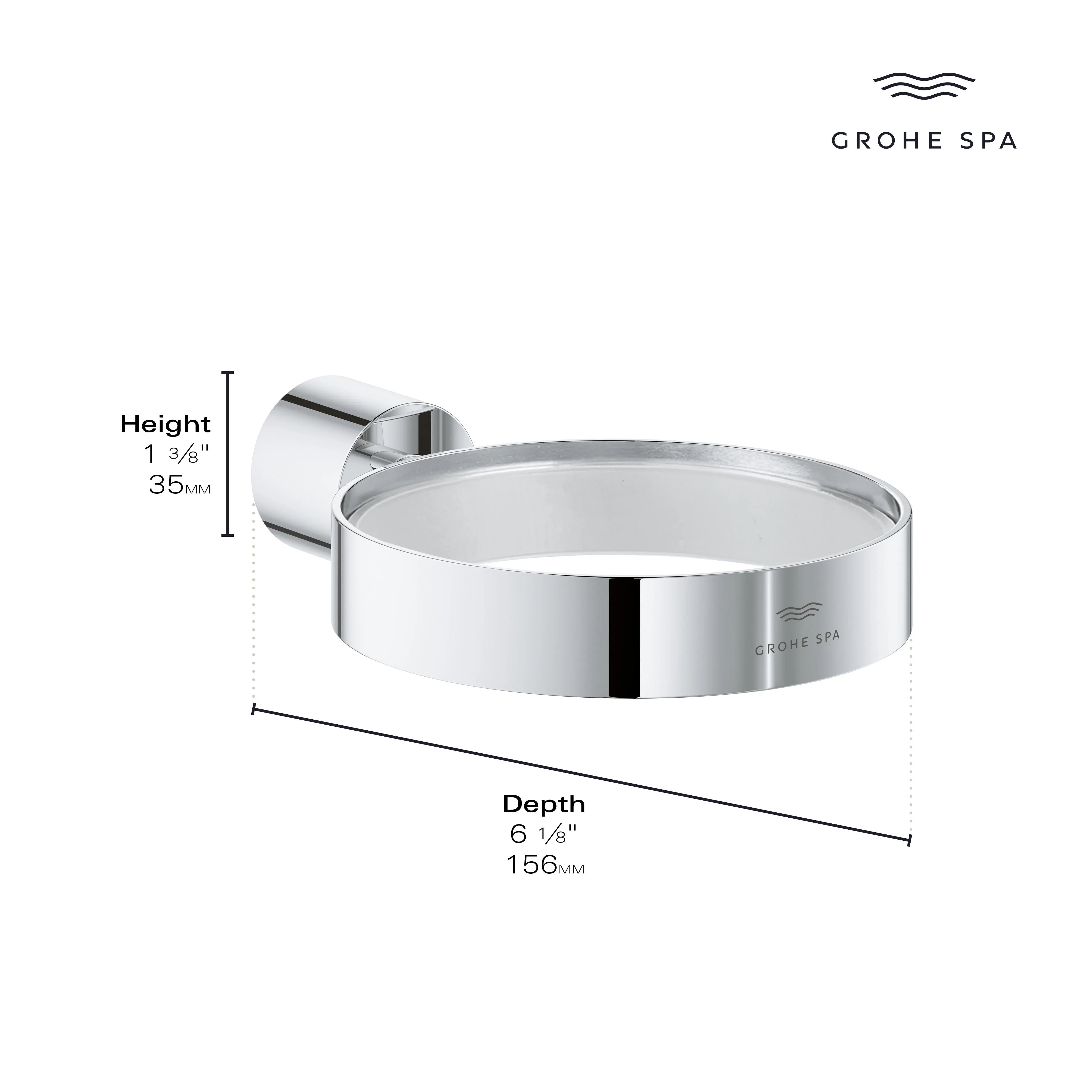 Grohe ATRIO NEW SOAP HOLDER  Chrome 40885000 - Plumbing Market