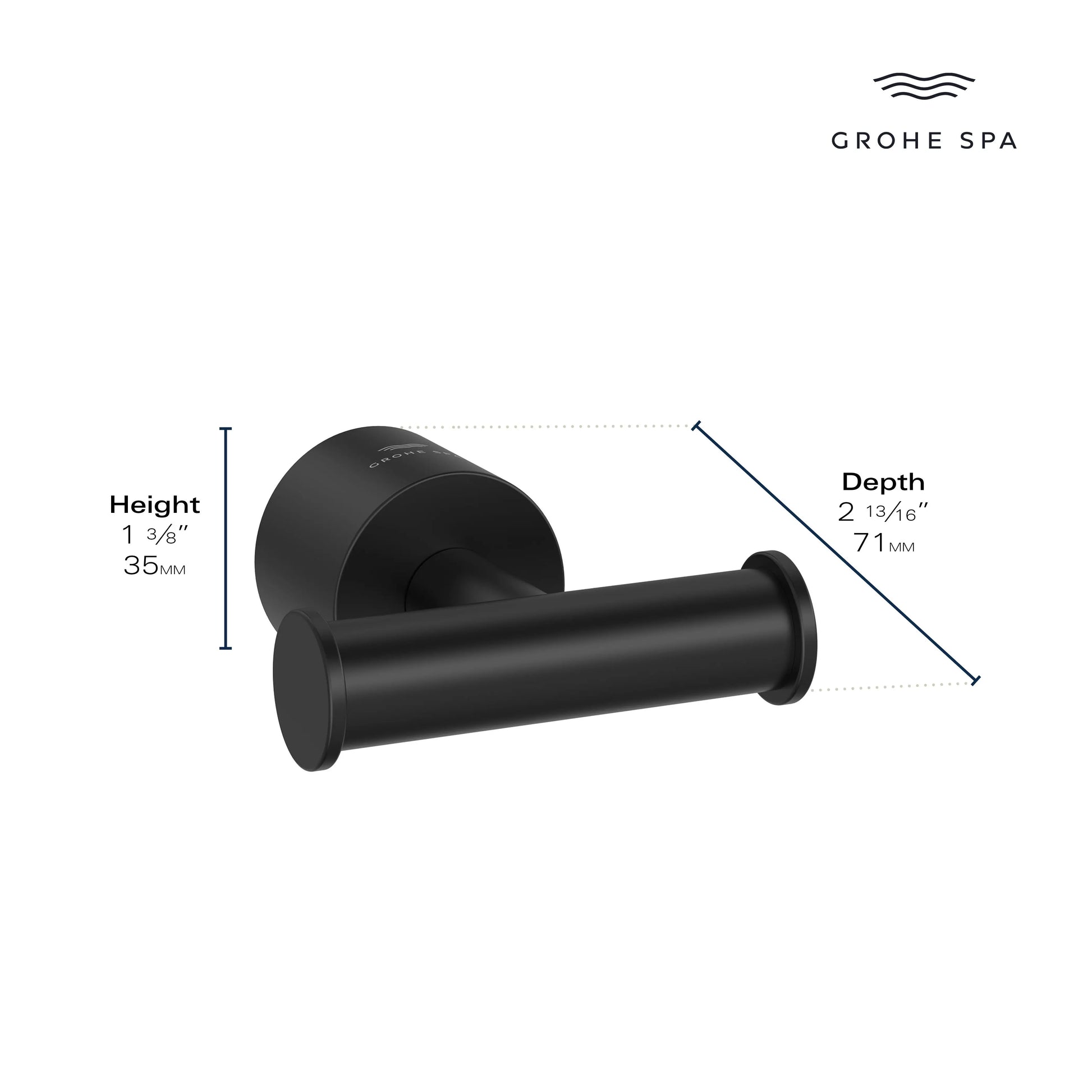 Grohe ATRIO ROBE HOOK  Brushed Cool Sunrise 40890GN0 - Plumbing Market
