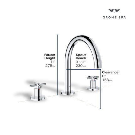Grohe ATRIO ROMAN TUB FILLER DECK MOUNTED Matte Black 252732430 - Plumbing Market