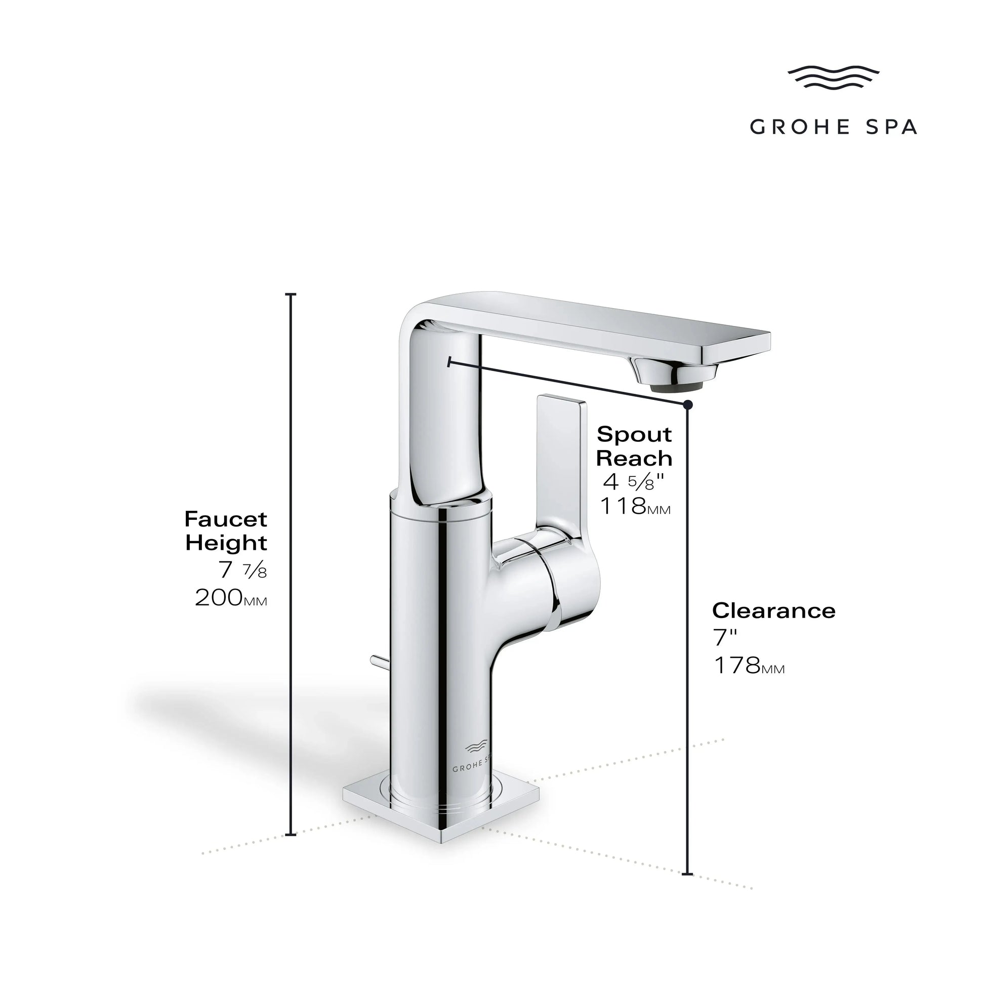 Grohe ALLURE NEW 1H SINK M LEVER HDL  Brushed Cool Sunrise 23857GN1 - Plumbing Market