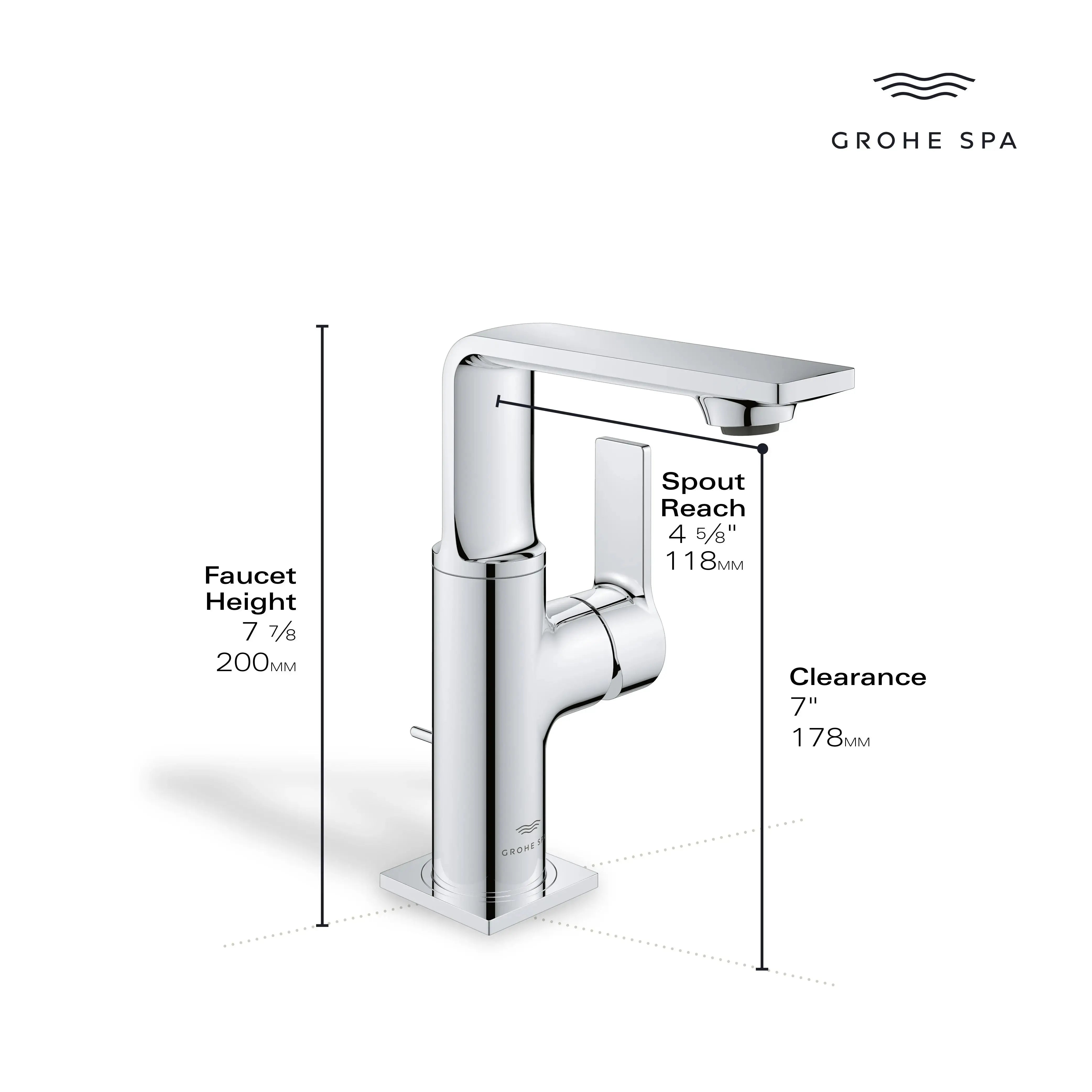 Grohe ALLURE NEW 1H SINK M LEVER HDL  Brushed Cool Sunrise 23857GN1 - Plumbing Market