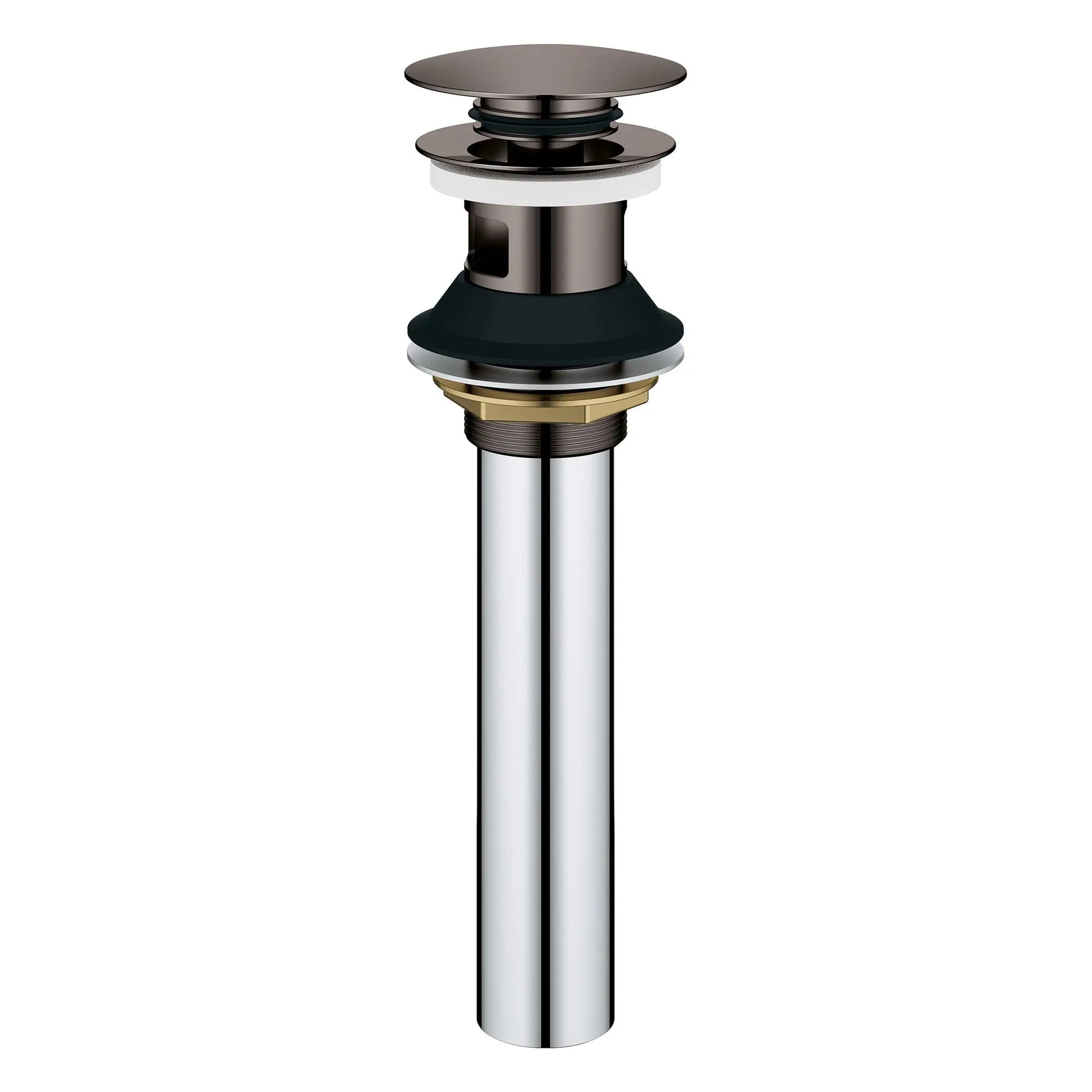 Grohe BATHROOM SINK POP-UP DRAIN WITH OVERFLOW  Hard Graphite 48656A00 - Plumbing Market