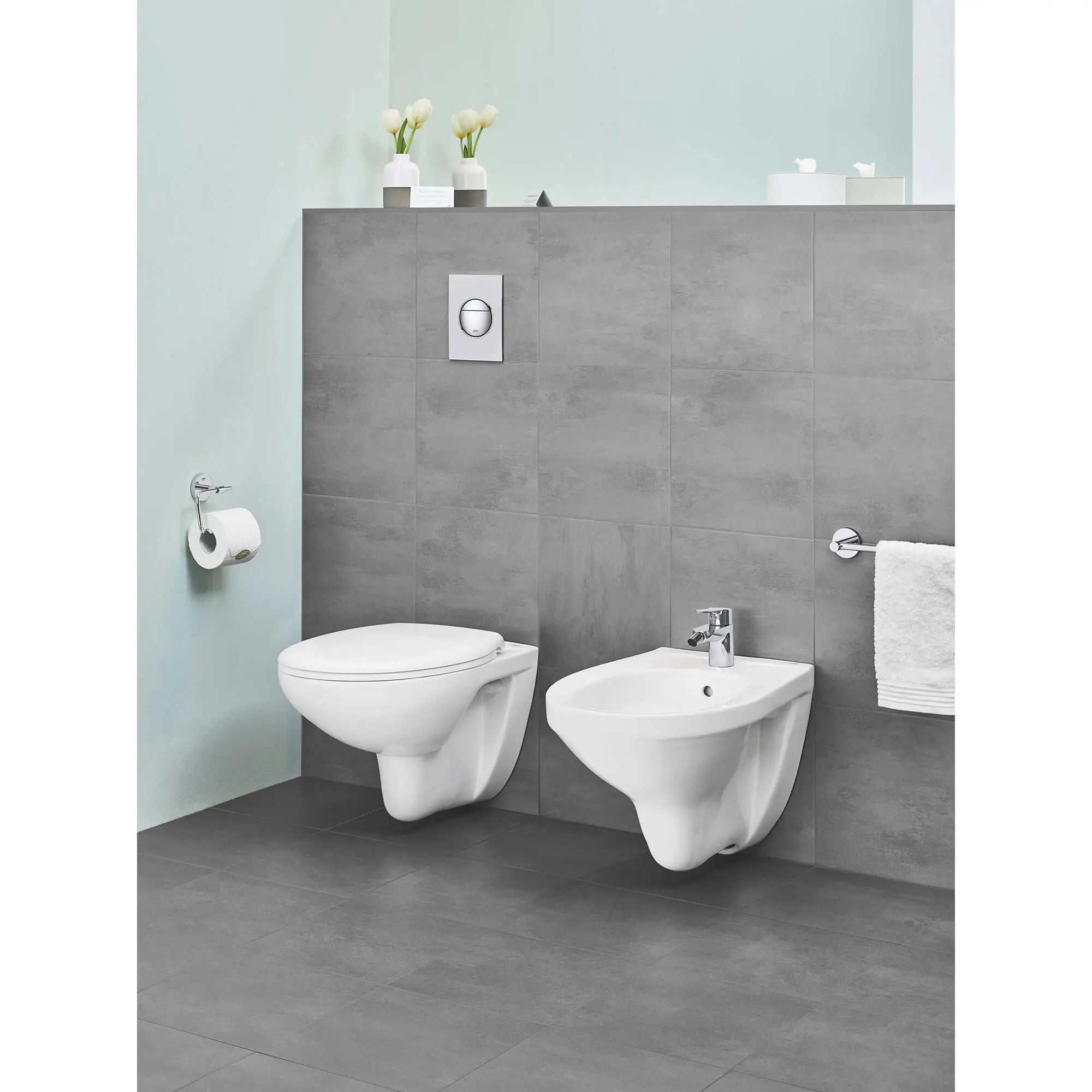 Grohe BAUCOSMOPOLITAN PAPERHOLDER W/O COVER  Chrome 40457001 - Plumbing Market