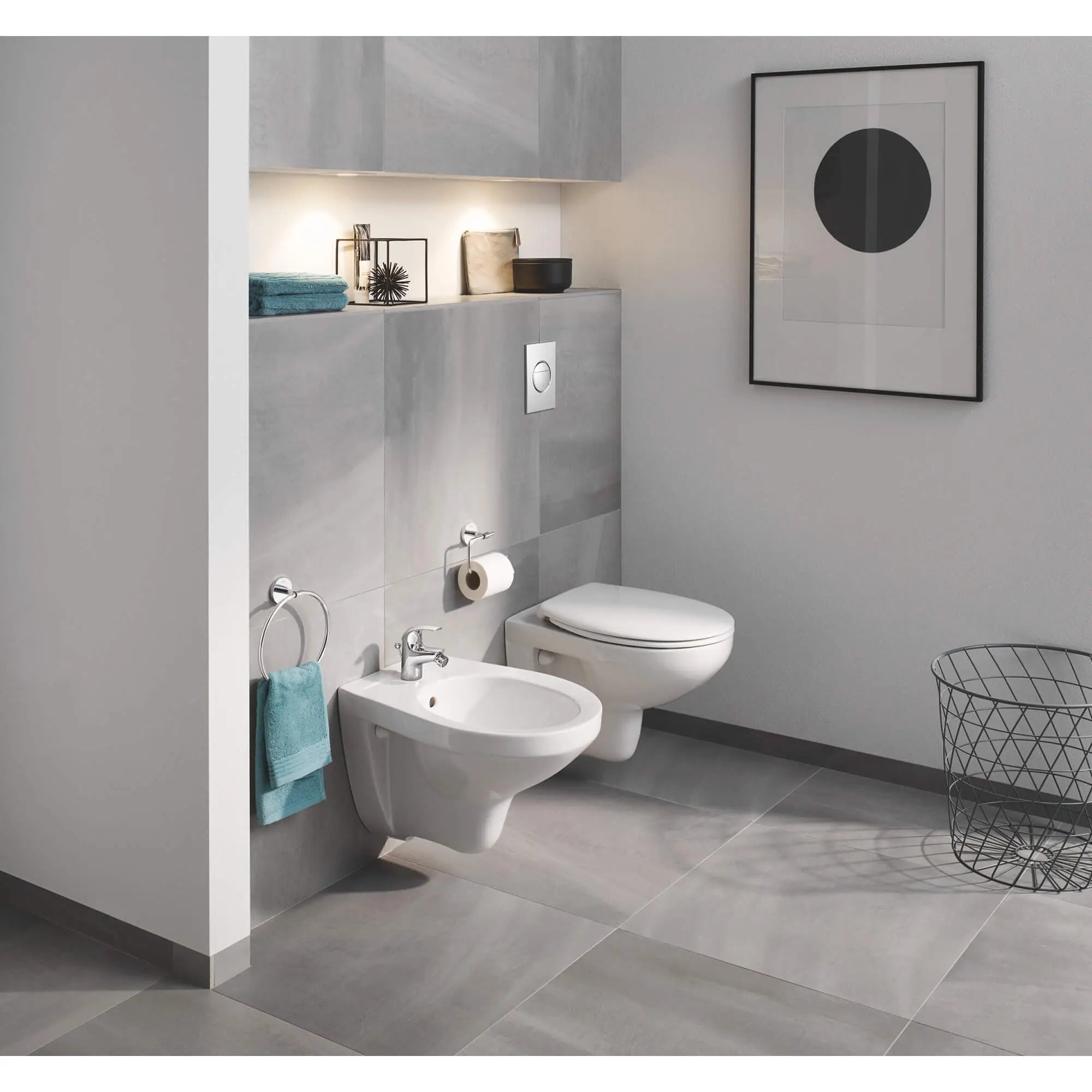 Grohe BAUCOSMOPOLITAN PAPERHOLDER W/O COVER  Chrome 40457001 - Plumbing Market