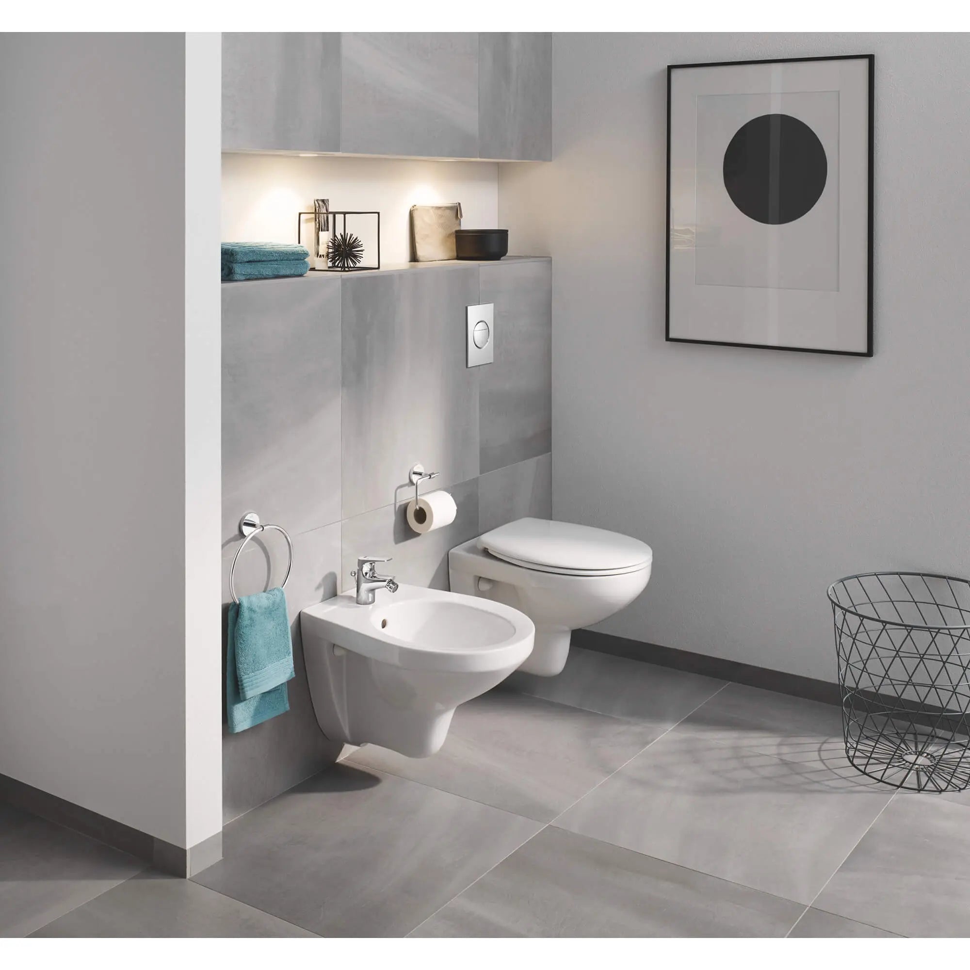 Grohe BAUCOSMOPOLITAN PAPERHOLDER W/O COVER  Chrome 40457001 - Plumbing Market