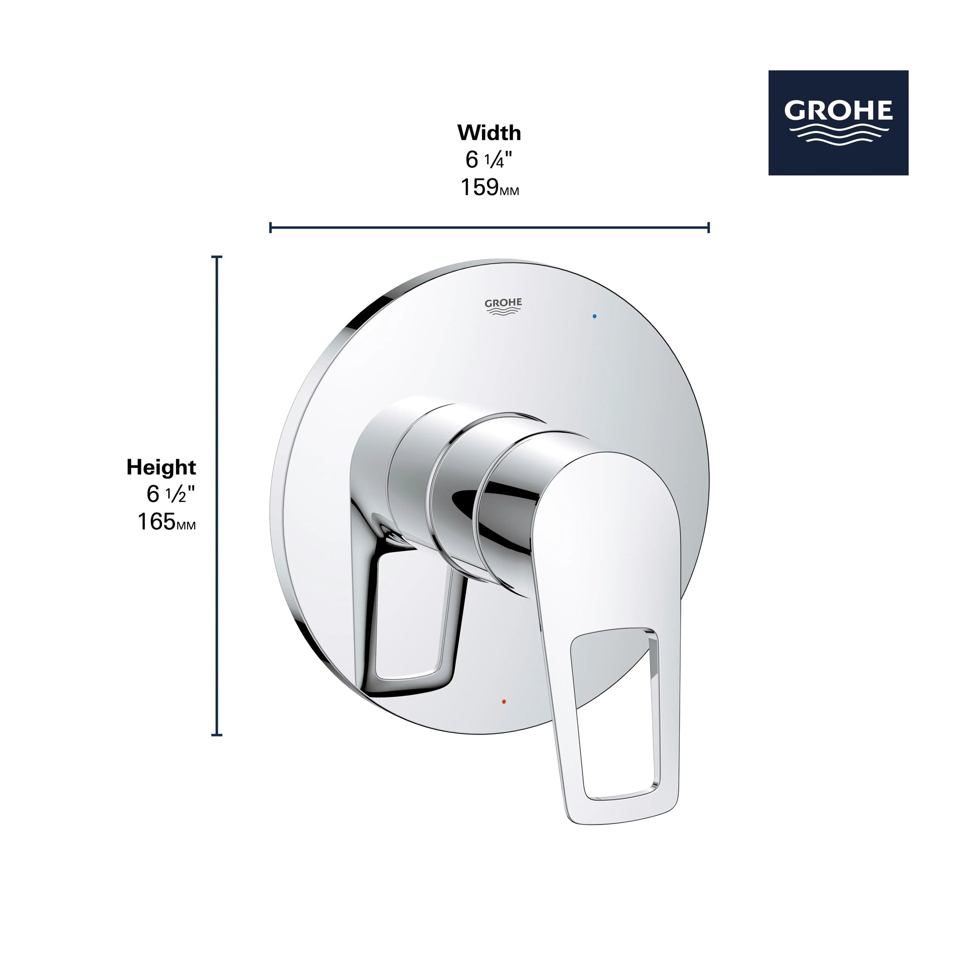 Grohe BAULOOP PRESSURE BALANCE VALVE TRIM  Chrome 19595001 - Plumbing Market