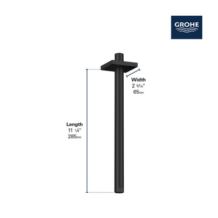 Grohe CEILING MOUNT ARM SQUARE  Brushed Cool Sunrise 27487GN0 - Plumbing Market
