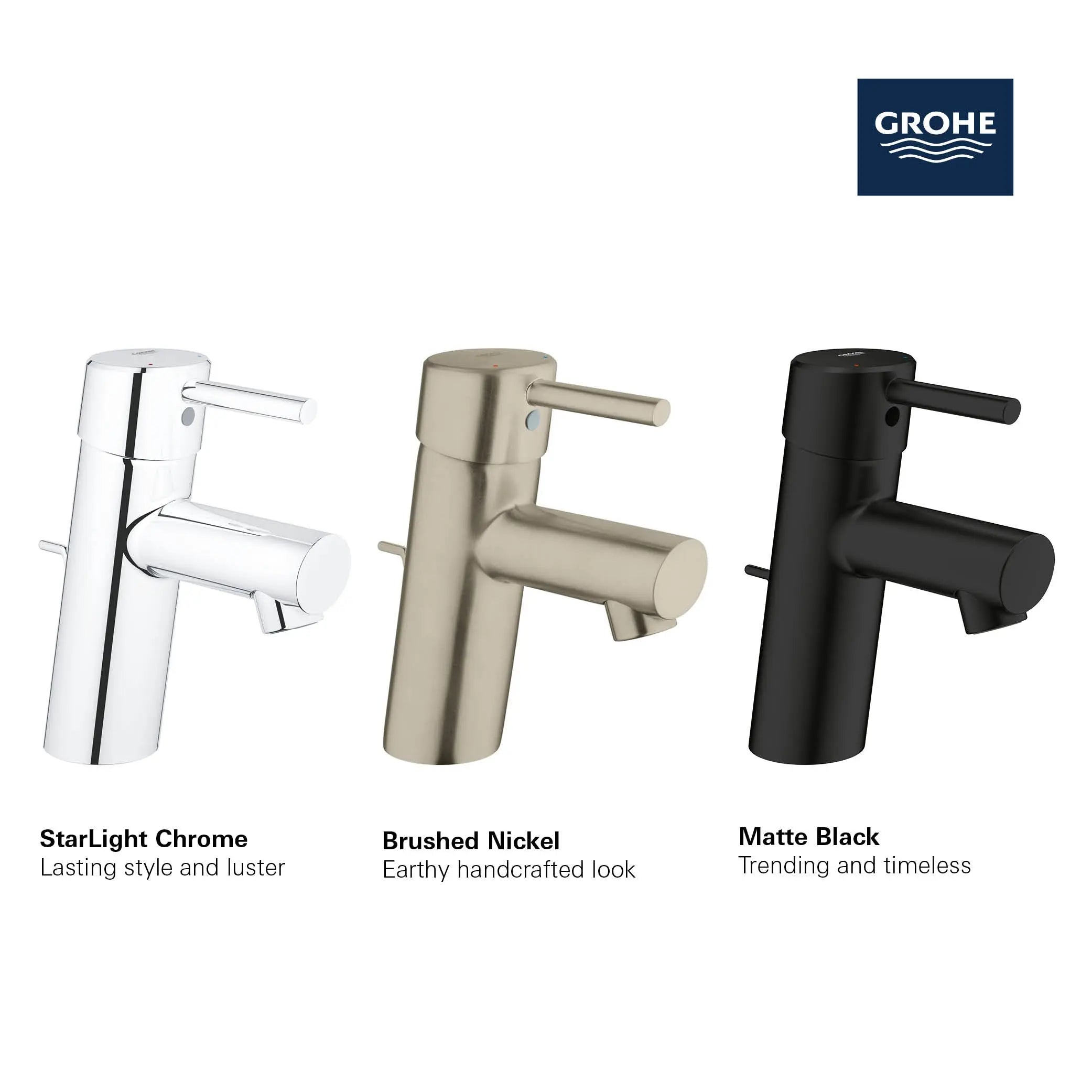 Grohe CONCETTO 1H SINK S 1.2GPM  Brushed Cool Sunrise 34270GNA - Plumbing Market