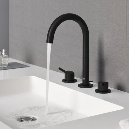 Grohe CONCETTO 2-HANDLE SINK L Matte Black 20217243A - Plumbing Market
