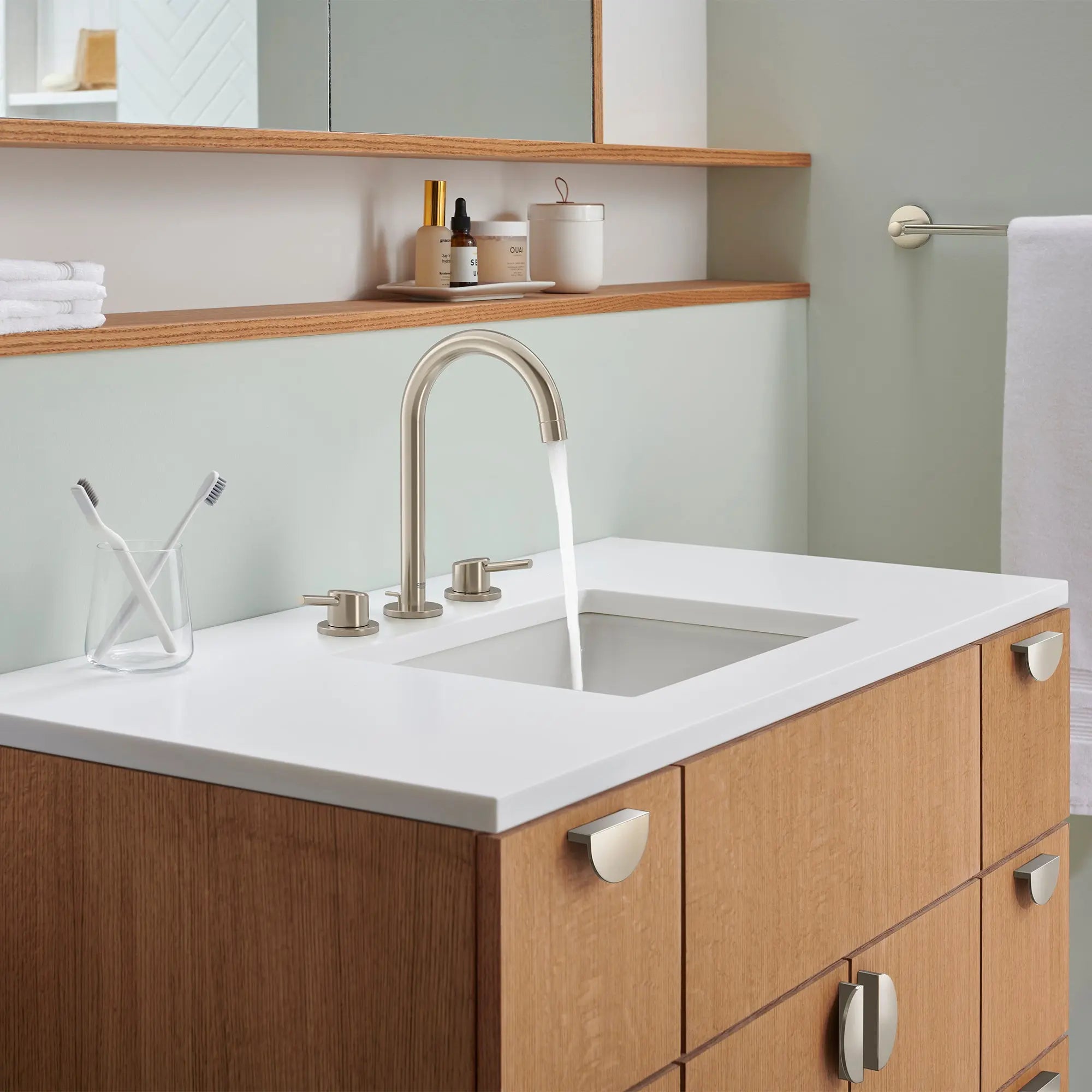 Grohe CONCETTO 2HDL BASIN 3-H L-SIZE US  Brushed Nickel 20217ENA - Plumbing Market