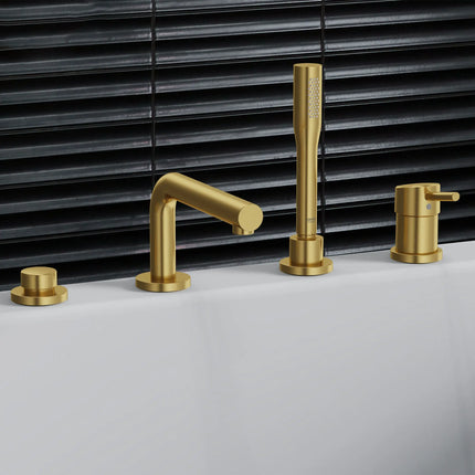 Grohe CONCETTO 4H BATH 1.75GPM LEVER HDL  Brushed Cool Sunrise 19576GN2 - Plumbing Market