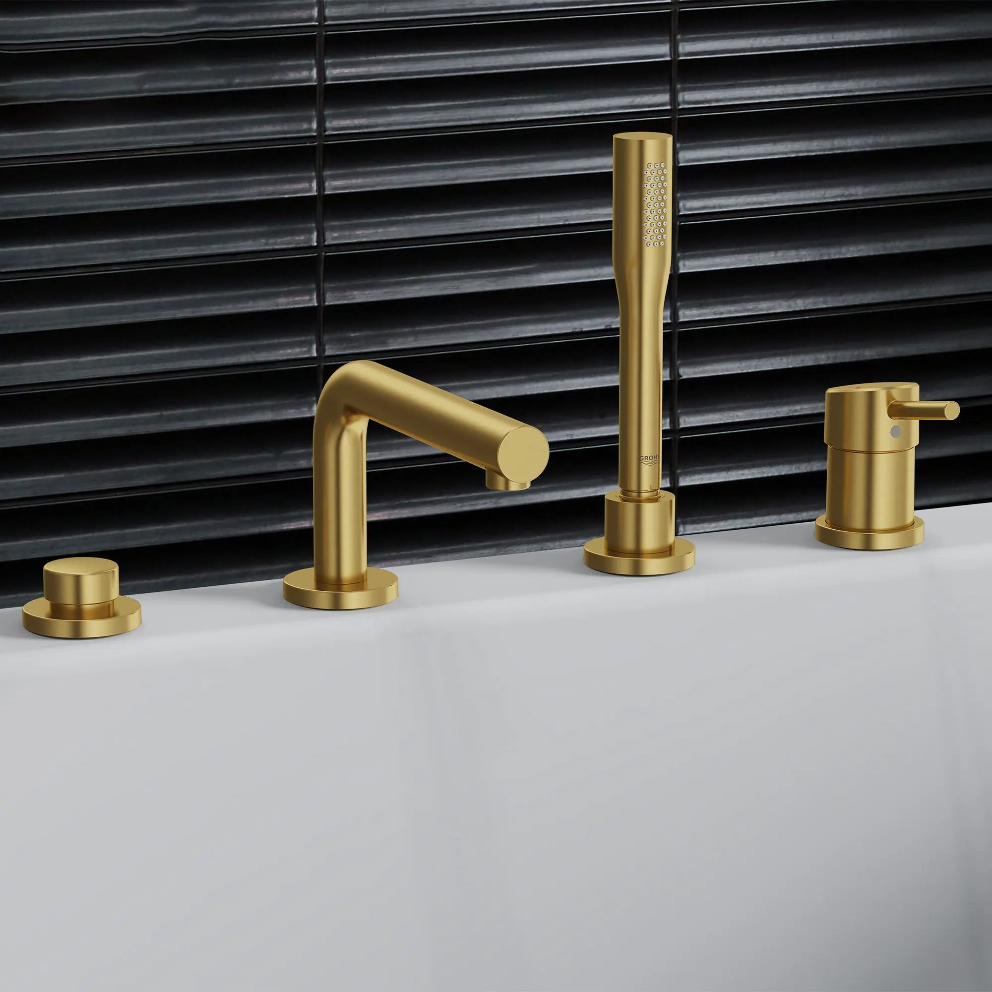 Grohe CONCETTO 4H BATH 1.75GPM LEVER HDL  Brushed Cool Sunrise 19576GN2 - Plumbing Market