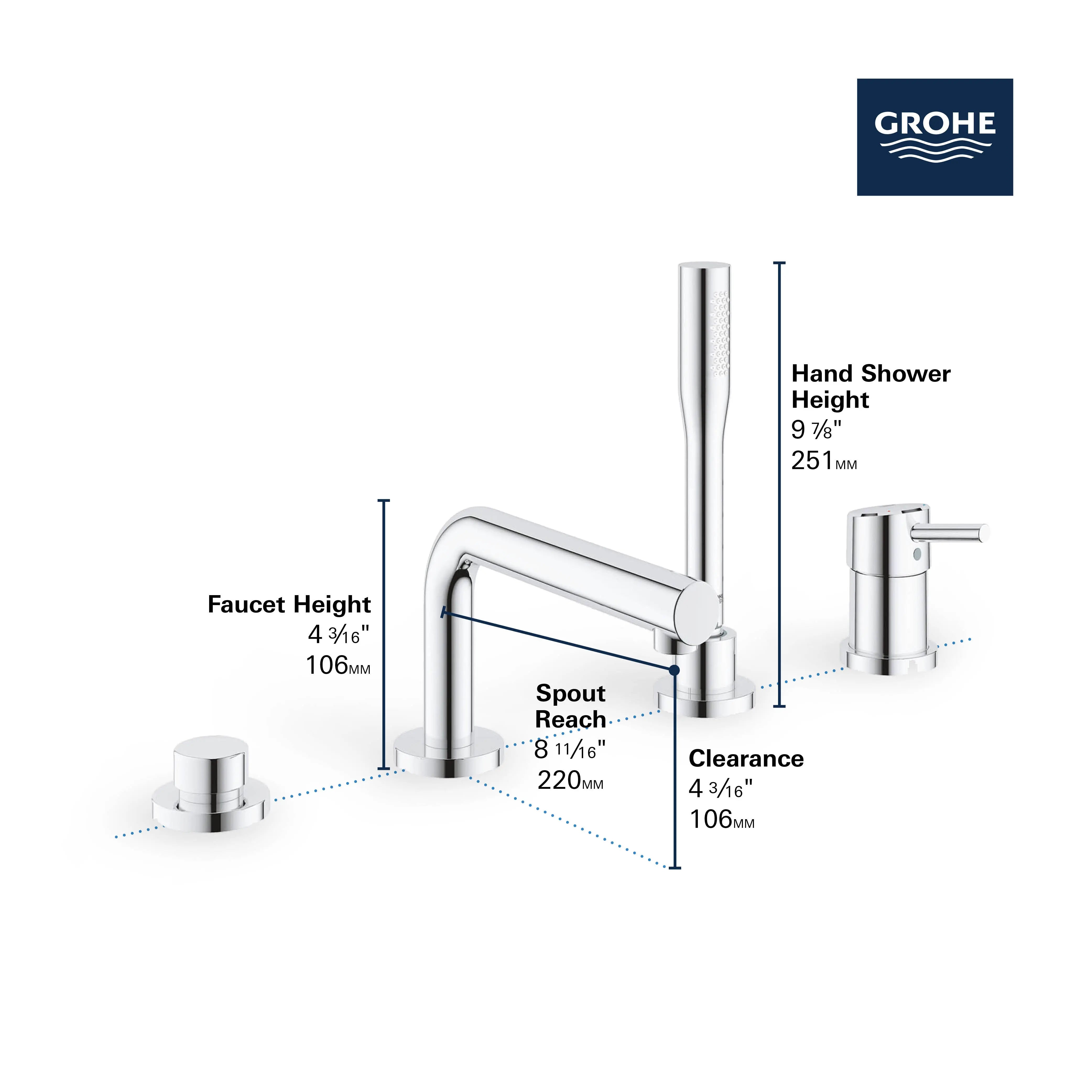 Grohe CONCETTO 4H BATH 1.75GPM LEVER HDL Matte Black 195762432 - Plumbing Market