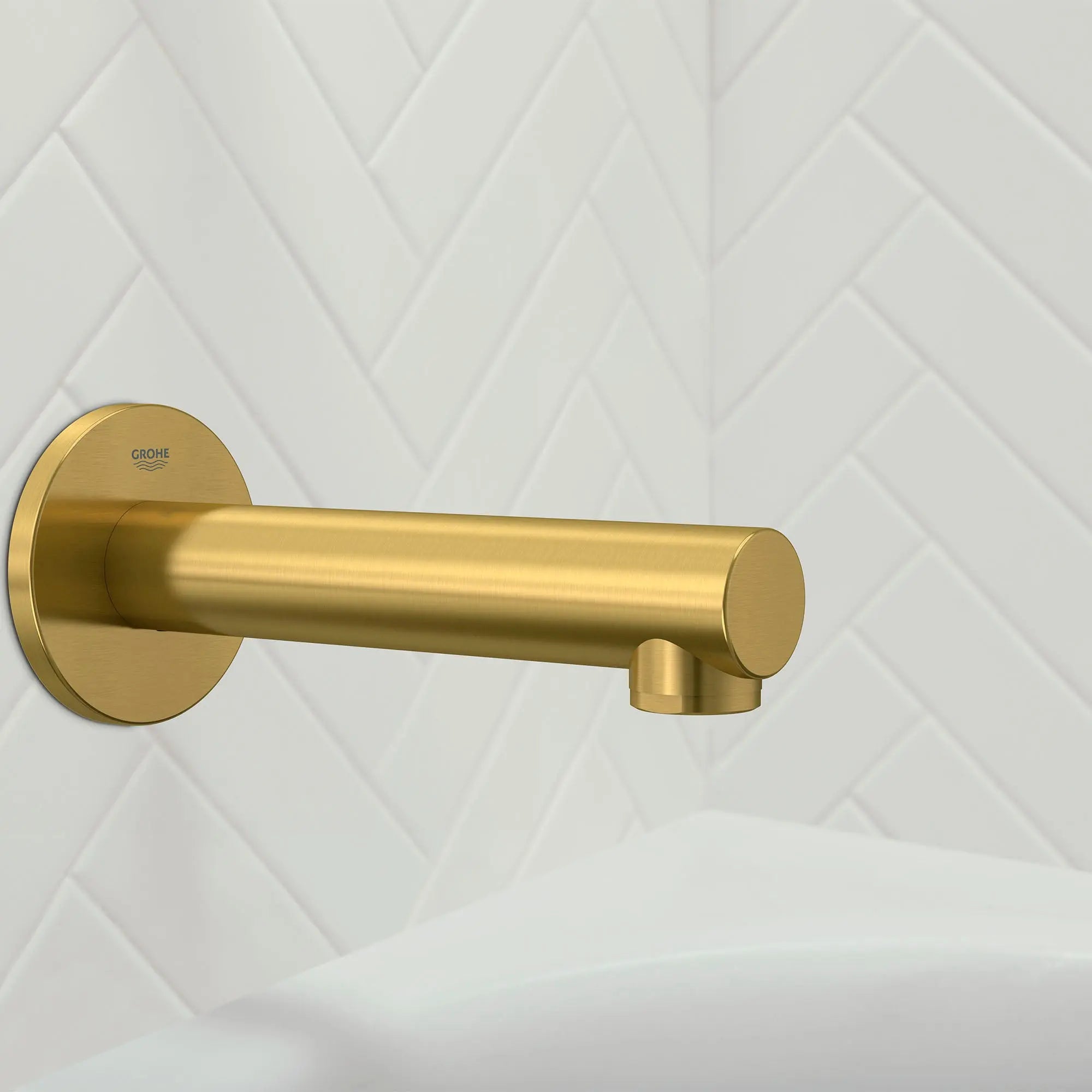Grohe CONCETTO BATH SPOUT  Brushed Cool Sunrise 13274GN1 - Plumbing Market