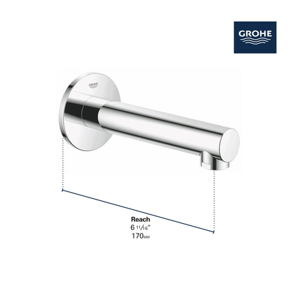 Grohe CONCETTO BATH SPOUT Matte Black 132742431 - Plumbing Market