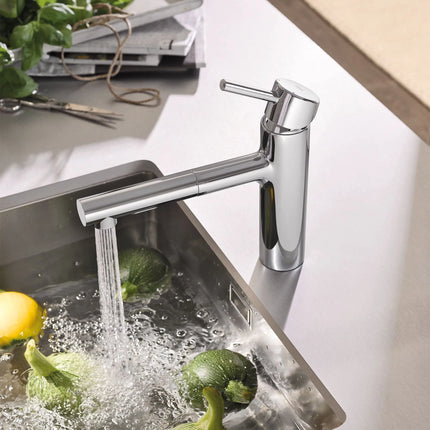 Grohe CONCETTO OHM SINK PULL-OUT SPRAY, US  Chrome 31453001 - Plumbing Market