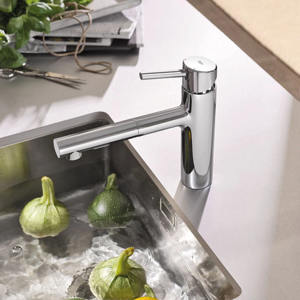 Grohe CONCETTO OHM SINK PULL-OUT SPRAY, US  Chrome 31453001 - Plumbing Market