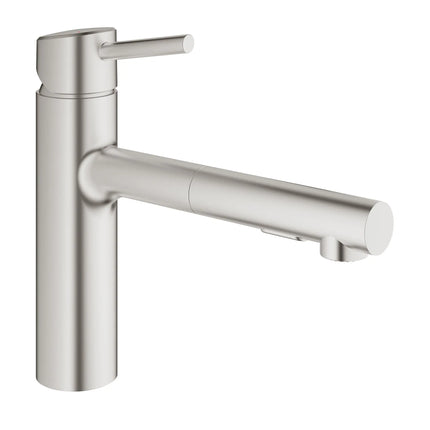 Grohe CONCETTO OHM SINK PULL-OUT SPRAY, US  Supersteel 31453DC1 - Plumbing Market